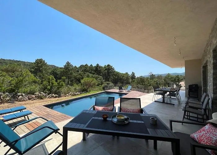 Monte E Mare, Piscine Chauffee, Climatisee A 5 Mn De La De Santa Giulia *